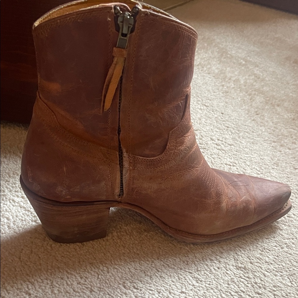 Tecovas Brown Leather Ankle Boots - Picture 5 of 7